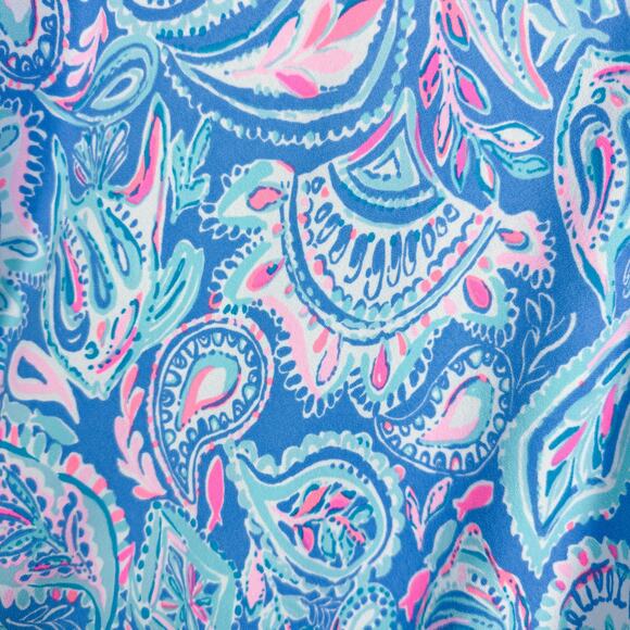 Lilly Pulitzer Maretta Bias Midi Dress, Zanzibar Blue Fish Kiss M - EUC, Resort - Picture 3 of 10
